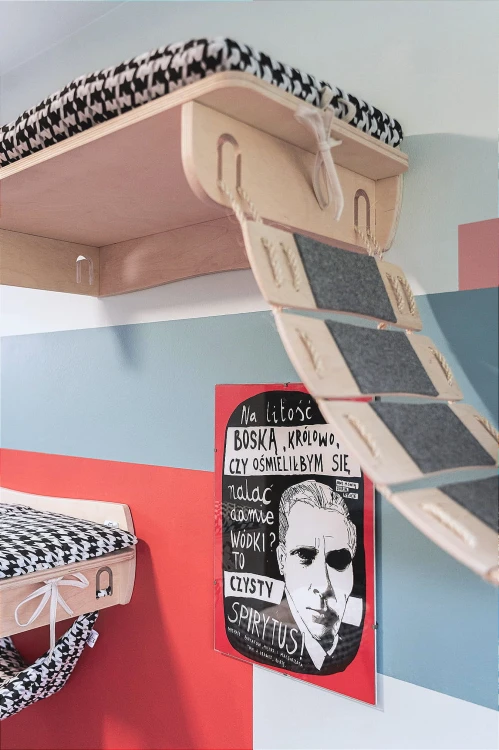 Półka ścienna dla kota Shelf Classic , park linowy dla kota na ścianę