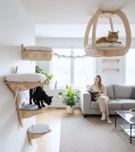 SKY PARK 2 wall scratching post for cats | wall shelves for cats | available variants