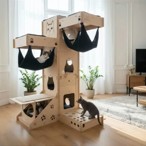 EDWARD Cat Scratcher with Ramp M – luxurious furniture and playground | choose fabric