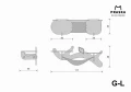 Półka na ścianę dla kota - drzewko dla kota - BRANCH G-L LEWA 117x48x38, platforma 50x35, platforma 35x35, gałąź, PRASKA -  półka dla kota na ścianę podwójna z hamakiem - wymiary