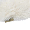 Poduszka Dekoracyjna FLUFFY | elegancki dodatek z futra | 50x 50 cm - mleczna