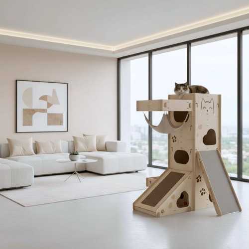 HAROLD HOME z DRAPAKIEM M – luksusowy mebel dla kota