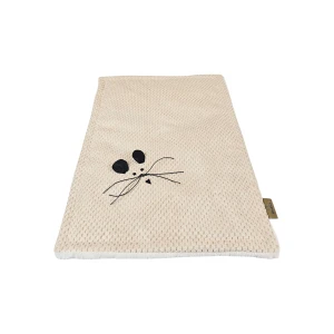 PUFFY cat blanket with mouse | cat blanket with fur and insulation | available variants