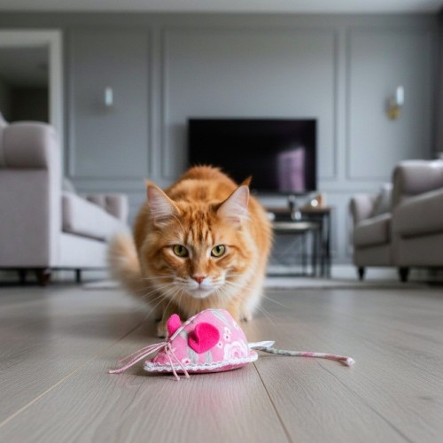 BIMBAM Mouse – myszka zabawka sensoryczna dla kota z dzwonkiem