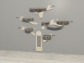 Półka na ścianę dla kota - drzewko dla kota - BRANCHplatforma dla kota 75x35, gałąź, PRASKA