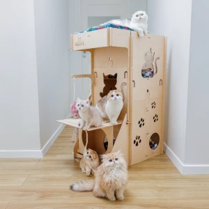 ELF Cat Scratching Post with Ramp M – Luxury Furniture and Playground | Choose Your Fabric