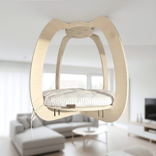Półka dla kota na sufit | park linowy dla kota | designerska półka CIRCLE XL