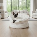 LUSSY 2w1 | puszyste legowisko z futra dla kota i psa - średnica 40 cm