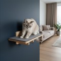 Półka na ścianę z drapakiem dla kota - 60 x 35 cm