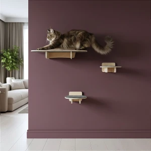 Wall-mounted cat scratching post | cat shelf set | SET OF 8 | available variants