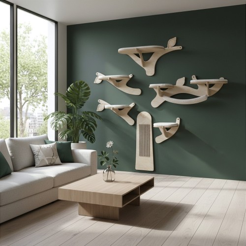 Drapak DRZEWKO TOPOLA ARTE na ścianę dla kota