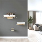 Drapak dla kota na ścianę | zestaw półek dla kota | ZESTAW 5 | dostępne warianty