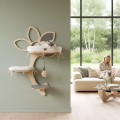 STOKROTKA TRIO z gniazdkiem | mebel - ścienny drapak dla kota premium