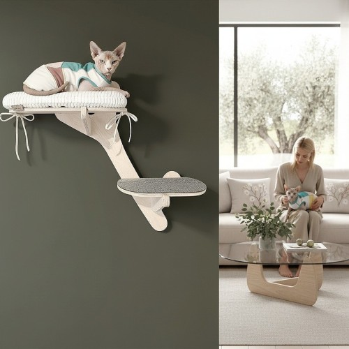 GAŁĄŹ OLIWKA – półka na ścianę dla kota