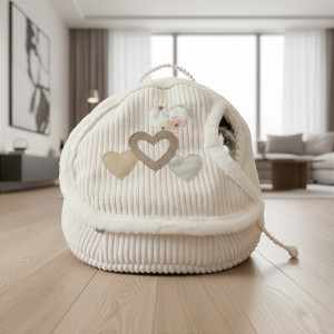 HIDE'IN CAVE PLUS LOVE  NATURAL – budka dla kota i pieska  | prezent w koszyku (oferta czasowa)