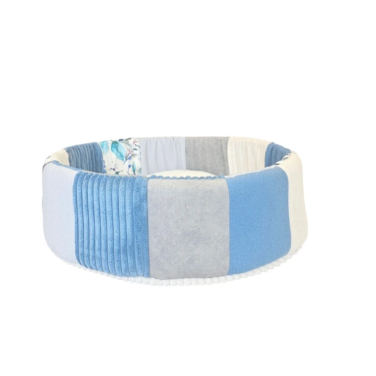 Legowisko dla kota i małego psa PATCHWORK AQUA Gniazdko (3)