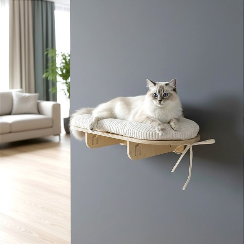 Półka na ścianę OVALSLEEP dla kota | 75×35 cm