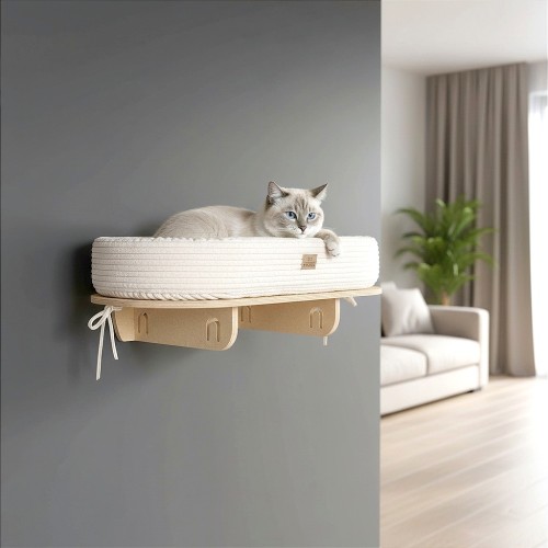 Półka na ścianę OVALSLEEP GNIAZDKO dla kota | 75×35 cm