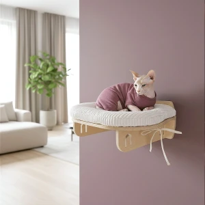 Cat shelf with bed | OVALREST | available variants