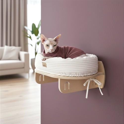 Półka na ścianę OVALREST GNIAZDKO dla kota | 50×35 cm