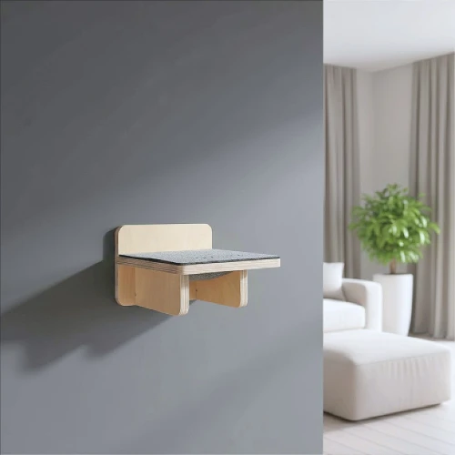 Drapak STOPIEŃ 23×20 cm | półka na ścianę dla kota