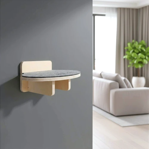 Drapak STOPIEŃ OVAL 30×20 cm | półka na ścianę dla kota