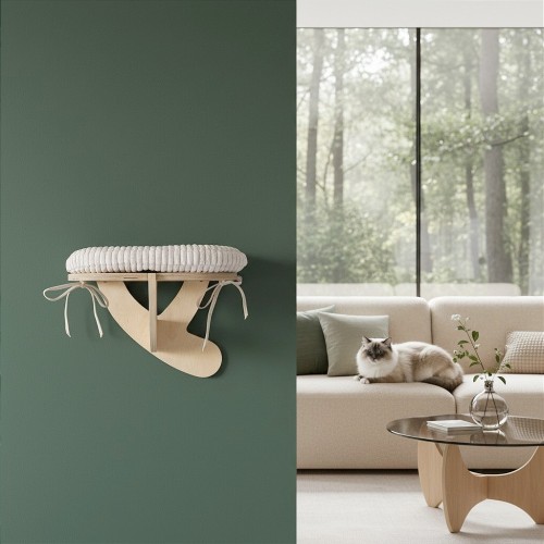 Półka na ścianę dla kota GAŁĄŹ B z legowiskiem