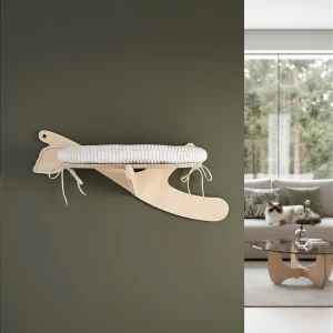 Wall shelf for cats BRANCH D with bed | available variants