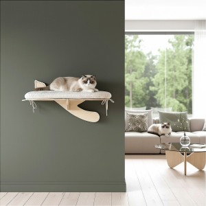Półka na ścianę dla kota GAŁĄŹ E z legowiskiem | dostępne warianty