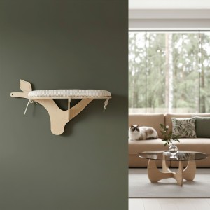 Półka na ścianę dla kota GAŁĄŹ F z legowiskiem | dostępne warianty