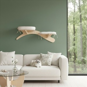 Półka na ścianę dla kota GAŁĄŹ H z legowiskiem GNIAZDKO | dostępne warianty