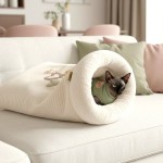 Legowisko dla kota COCO LOVE │ luksusowy, ciepły tunel do spania │ wybierz futro 