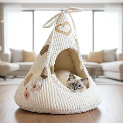 CAT CAB LOVE NATURAL – stabilna budka dla kota i małego psa | Ø50