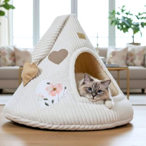 RATTLE CAT CAP LOVE cat house | cat house and bed with a toy