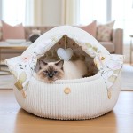 Budka dla kota BONBON z guziczkami | domek i legowisko dla kota | dostępne warianty