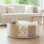 Legowisko dla kota PATCHWORK LOVE NATURAL | stabilne gniazdko | dostępne warianty