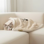 Koc dla kota PUFFY z myszką | kocyk dla kota z futrem i ociepleniem| dostępne warianty