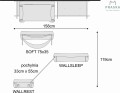 WALLREST STANDARD półka ścienna dla kota - półka na ścianę dla kota - park linowy dla kota - PRASKA - WALLREST 44 x 38