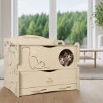MADAME DELIVERY BOX for cats | BASIC version | choose plywood color