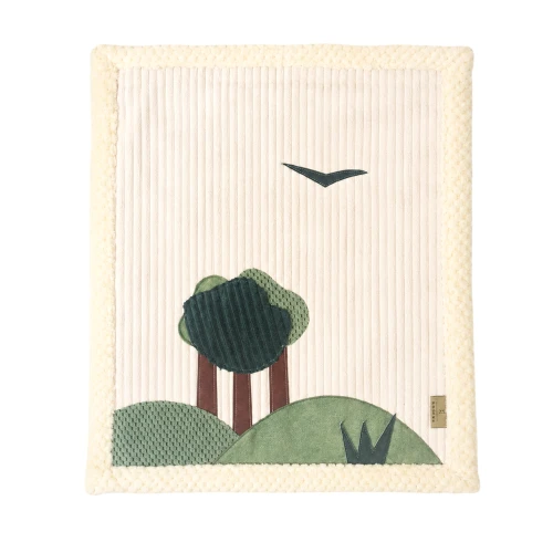 Koc dla kota FOREST | elegancki kocyk 50x 60 z aplikacjami 3D