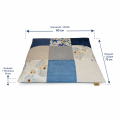 Mata dla dużego kota PATCHWORK LAZUR 70x60 cm - miękkie posłanie premium