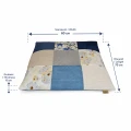 Mata dla dużego kota PATCHWORK LAZUR 70x60 cm - miękkie posłanie premium