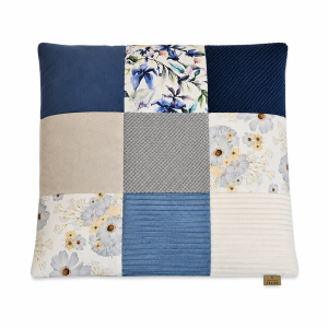 Mata dla dużego kota PATCHWORK LAZUR 70x60 cm - miękkie posłanie premium 