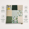 Mata dla dużego kota PATCHWORK OLIWKA 70x60 cm - miękkie posłanie premium