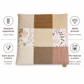 Mata dla dużego kota PATCHWORK LATTE 70x60 cm - miękkie posłanie premium