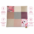 Mata dla dużego kota PATCHWORK LAZUR 70x60 cm - miękkie posłanie premium