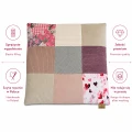 Mata dla dużego kota PATCHWORK LAZUR 70x60 cm - miękkie posłanie premium