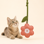 POWDER CORAL FLOWER | Hanging cat toy and decoration for PRASKA products