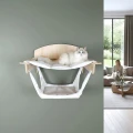 Półka na ścianę ShelfSoft dla kota | 75×35 cm | wybór sklejki i tkaniny | z bocznymi otworami do rozbudowy