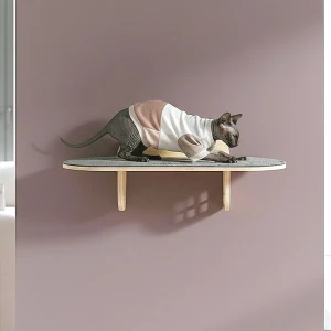 Wall-mounted cat scratching post | shelf for lying and scratching | OVALSLEEP